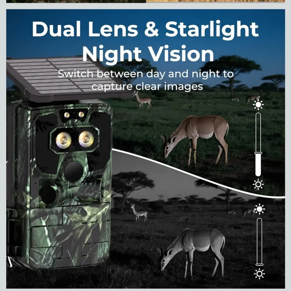 Camouflage Trail Camera with Solar Panel